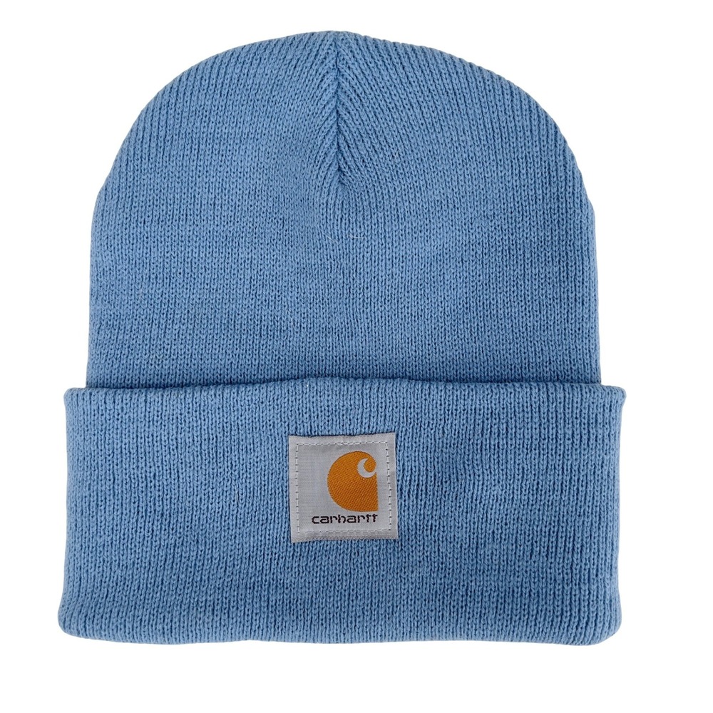 Carhartt Mens Watch Hat Beanie Blue A18 Acrylic Cuffed Knit Cap OS